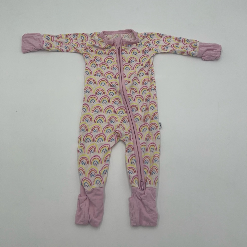 Little Sleepies Pastel Rainbows Bamboo Zippy - Size Newborn